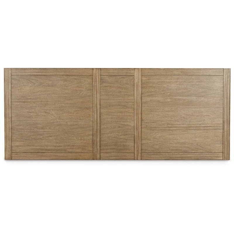 Table à manger extensible rectangulaire en bois brun, 80-98 pouces