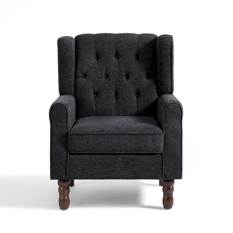 Fauteuil d'appoint club à oreilles capitonné