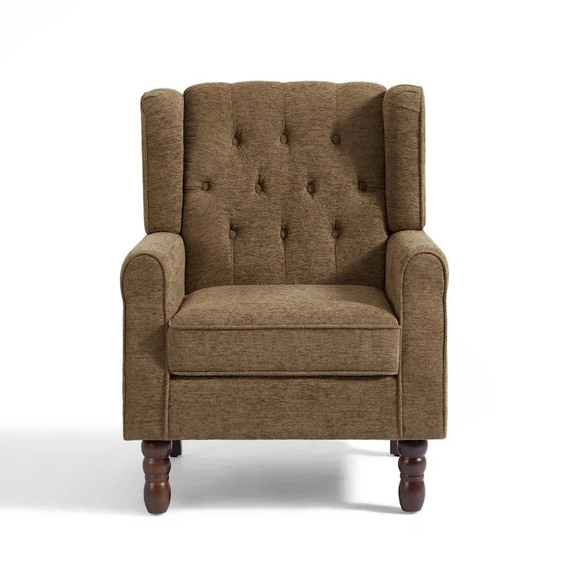 Fauteuil d'appoint club à oreilles capitonné