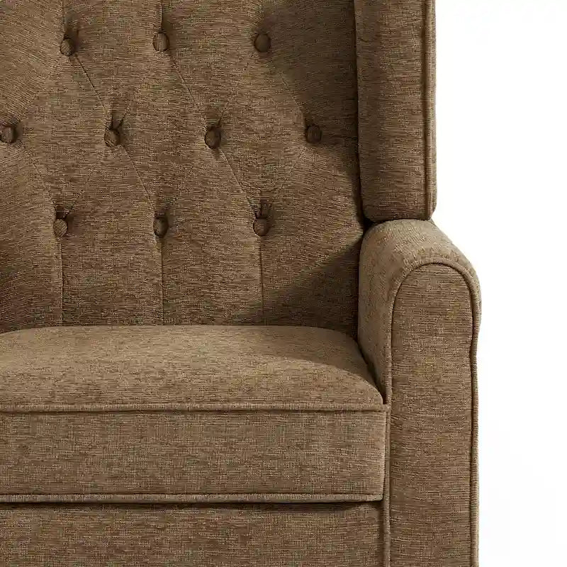 Fauteuil d'appoint club à oreilles capitonné