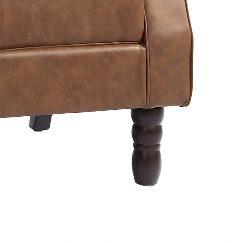 Fauteuil d'appoint club à oreilles capitonné