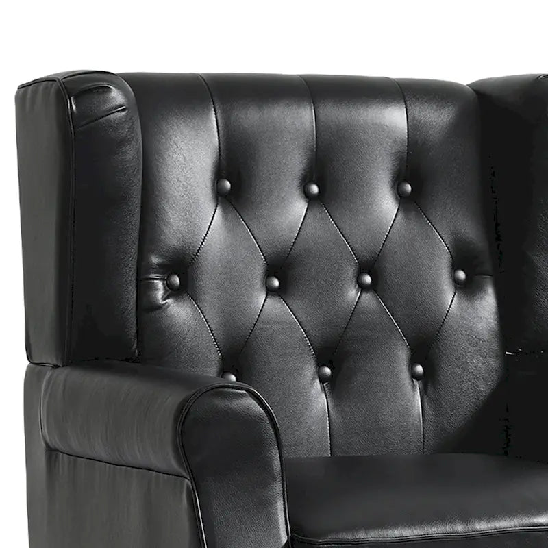 Fauteuil d'appoint club à oreilles capitonné