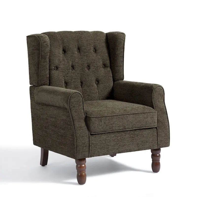 Fauteuil d'appoint club à oreilles capitonné