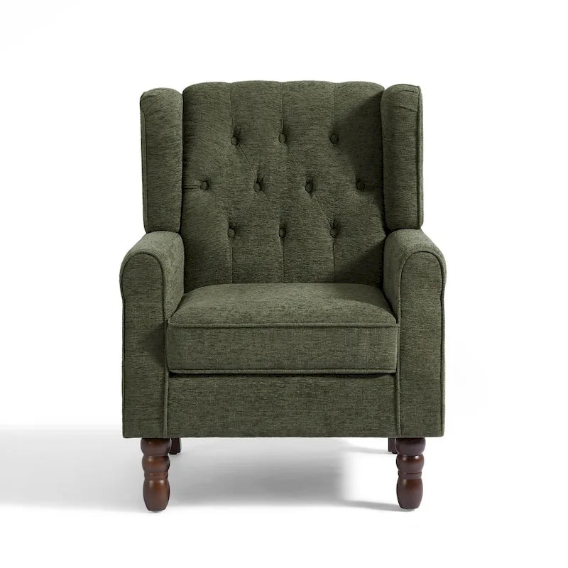 Fauteuil d'appoint club à oreilles capitonné