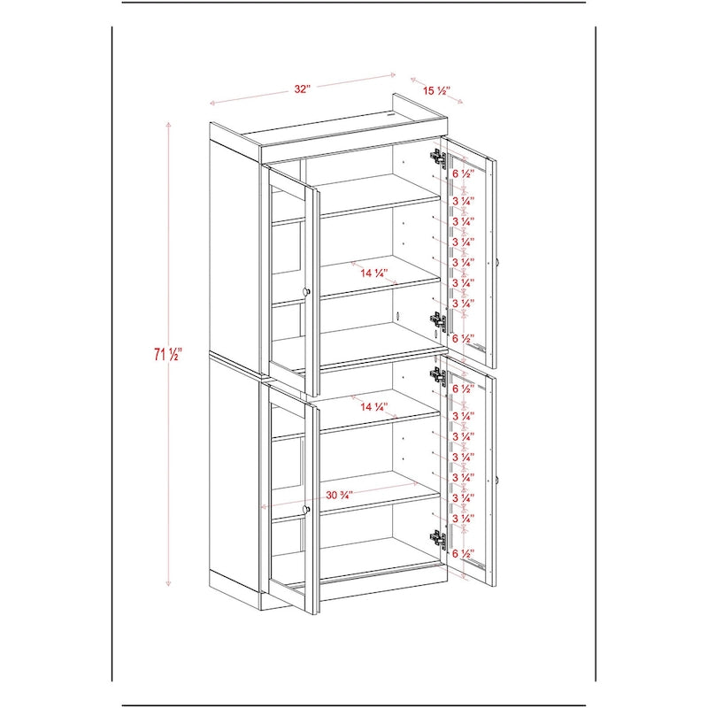Meuble de salle de bain 32 po en bois massif avec portes optionnelles