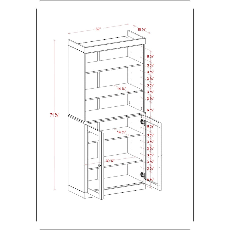 Meuble de salle de bain 32 po en bois massif avec portes optionnelles