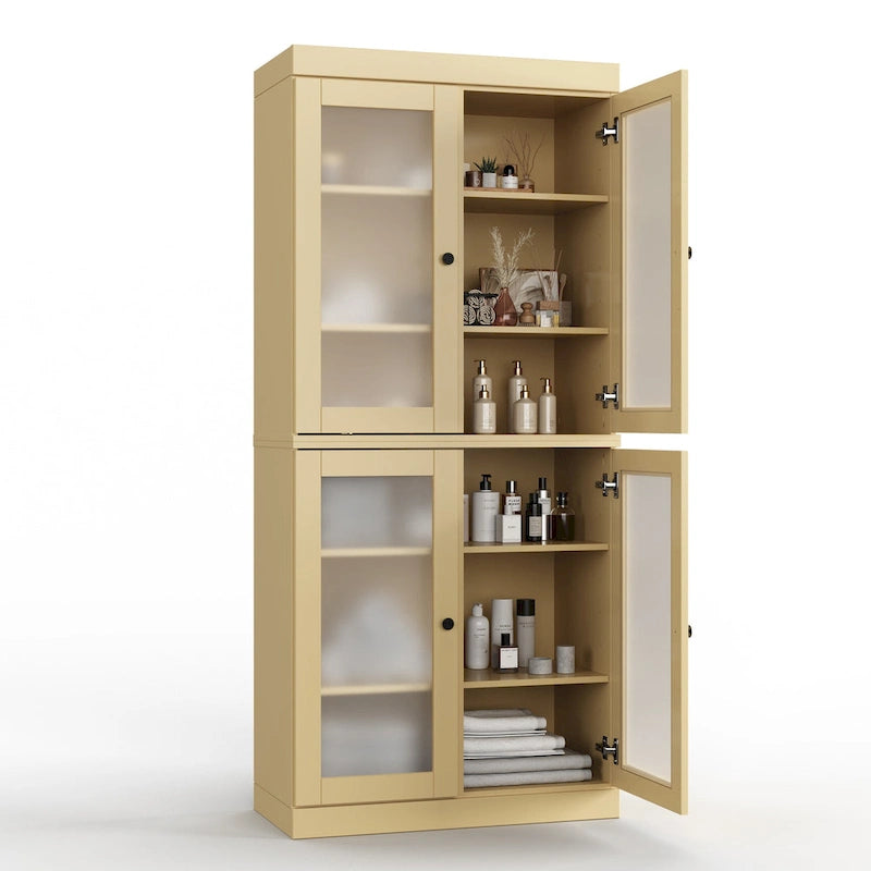 Meuble de salle de bain 32 po en bois massif avec portes optionnelles
