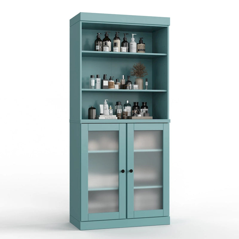 Meuble de salle de bain 32 po en bois massif avec portes optionnelles