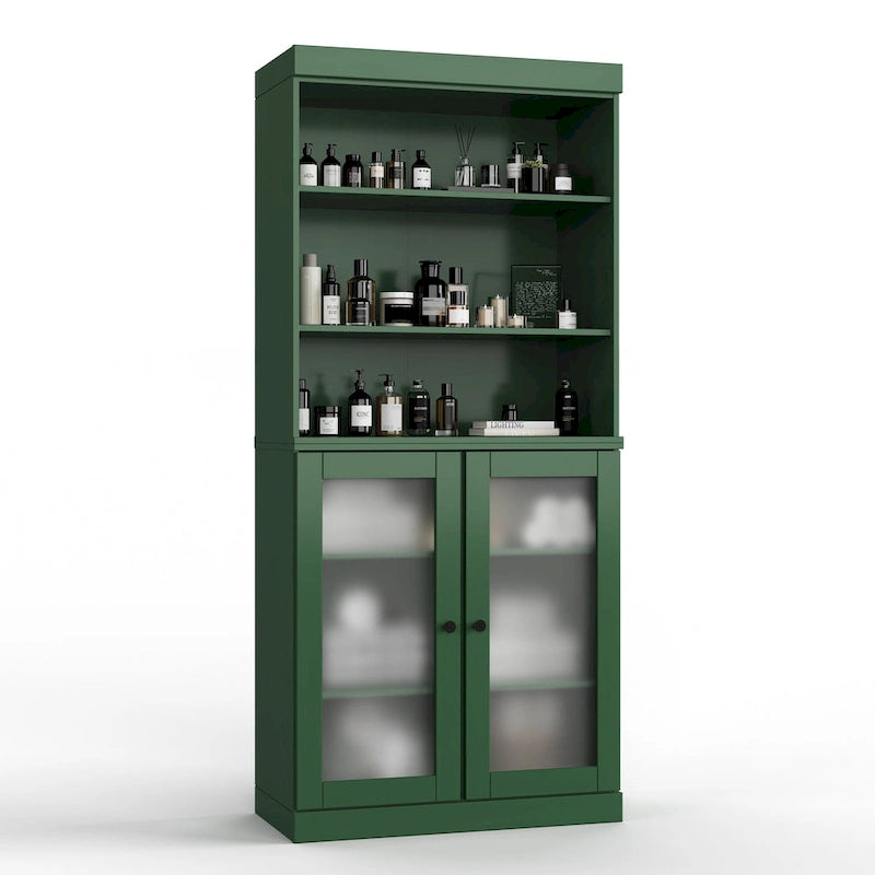 Meuble de salle de bain 32 po en bois massif avec portes optionnelles