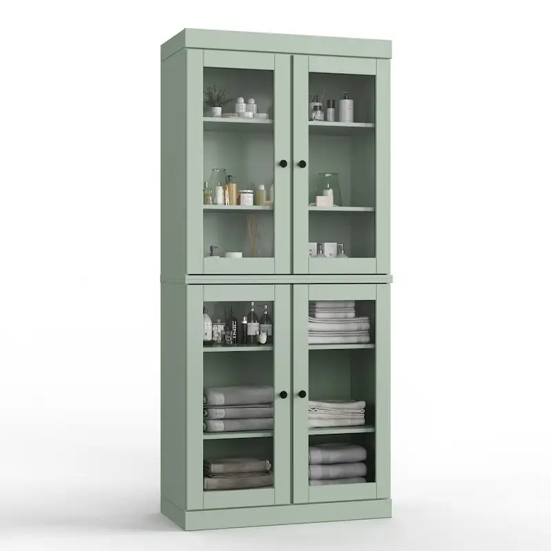 Meuble de salle de bain 32 po en bois massif avec portes optionnelles
