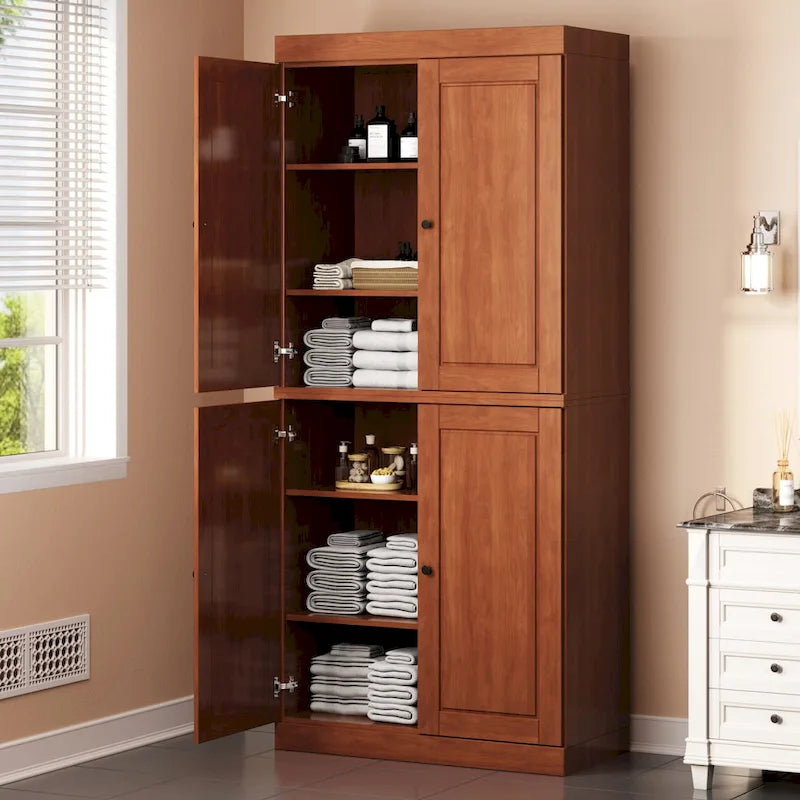 Meuble de salle de bain 32 po en bois massif avec portes optionnelles