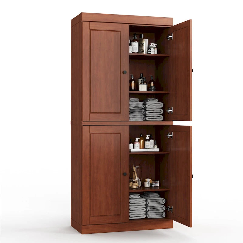 Meuble de salle de bain 32 po en bois massif avec portes optionnelles