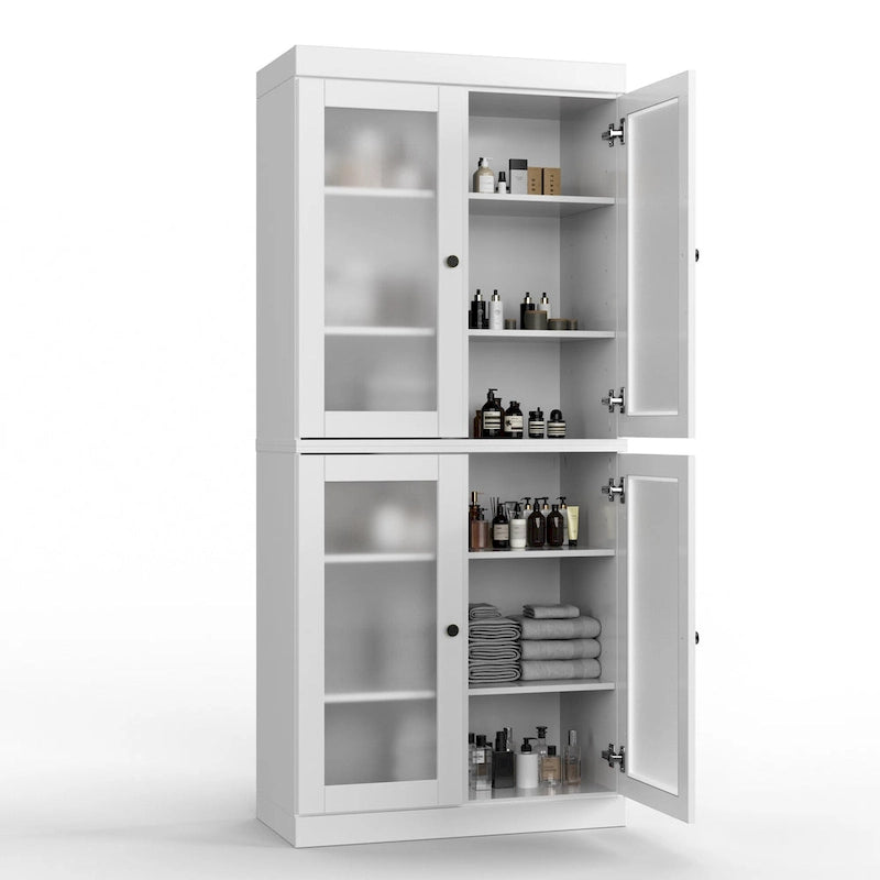 Meuble de salle de bain 32 po en bois massif avec portes optionnelles
