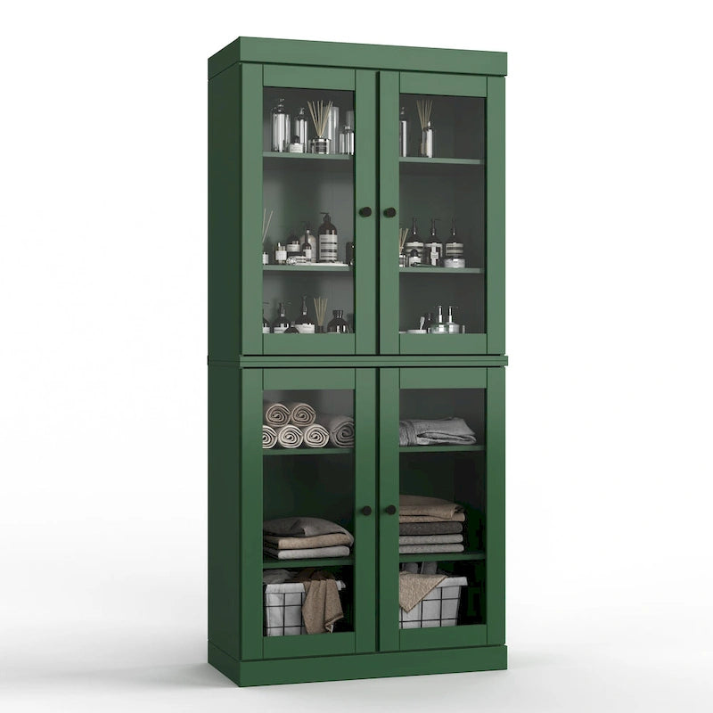 Meuble de salle de bain 32 po en bois massif avec portes optionnelles
