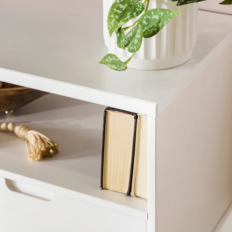 Meuble TV 58 pouces en bois massif de style Mid-Century