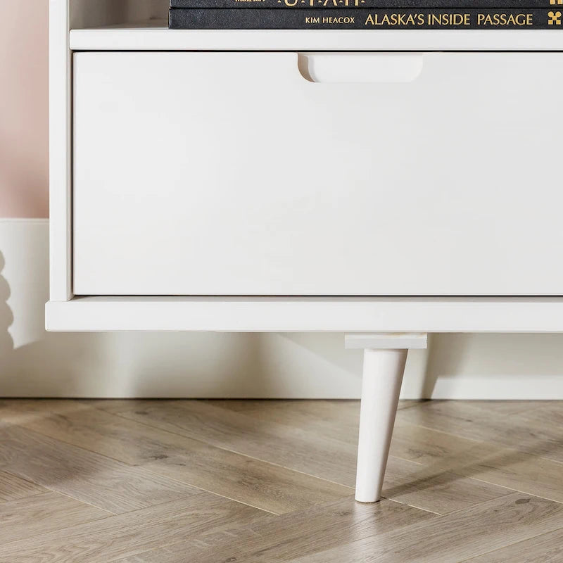 Meuble TV 58 pouces en bois massif de style Mid-Century