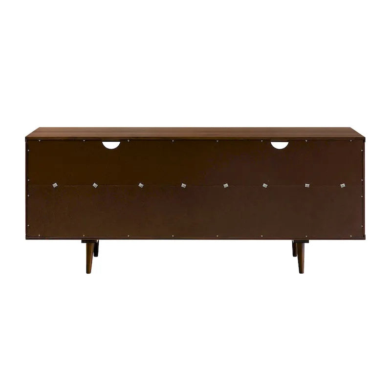 Meuble TV 58 pouces en bois massif de style Mid-Century