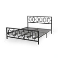 Cadre de lit plateforme King-Size en fer moderne
