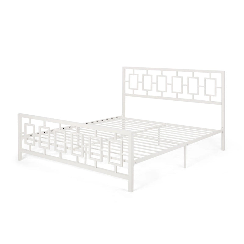 Cadre de lit plateforme King-Size en fer moderne