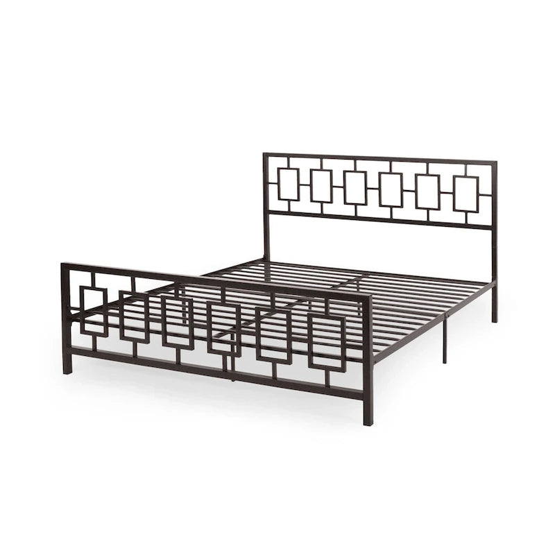 Cadre de lit plateforme King-Size en fer moderne