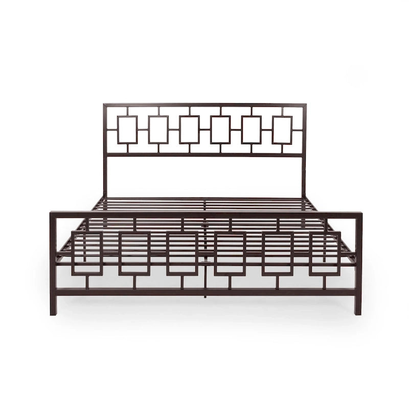 Cadre de lit plateforme King-Size en fer moderne
