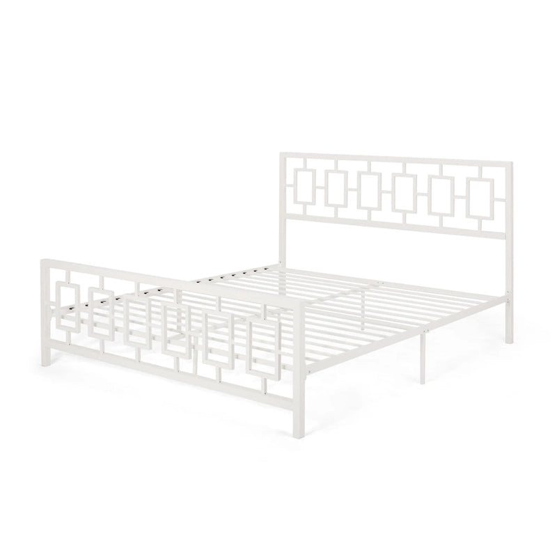 Cadre de lit plateforme King-Size en fer moderne