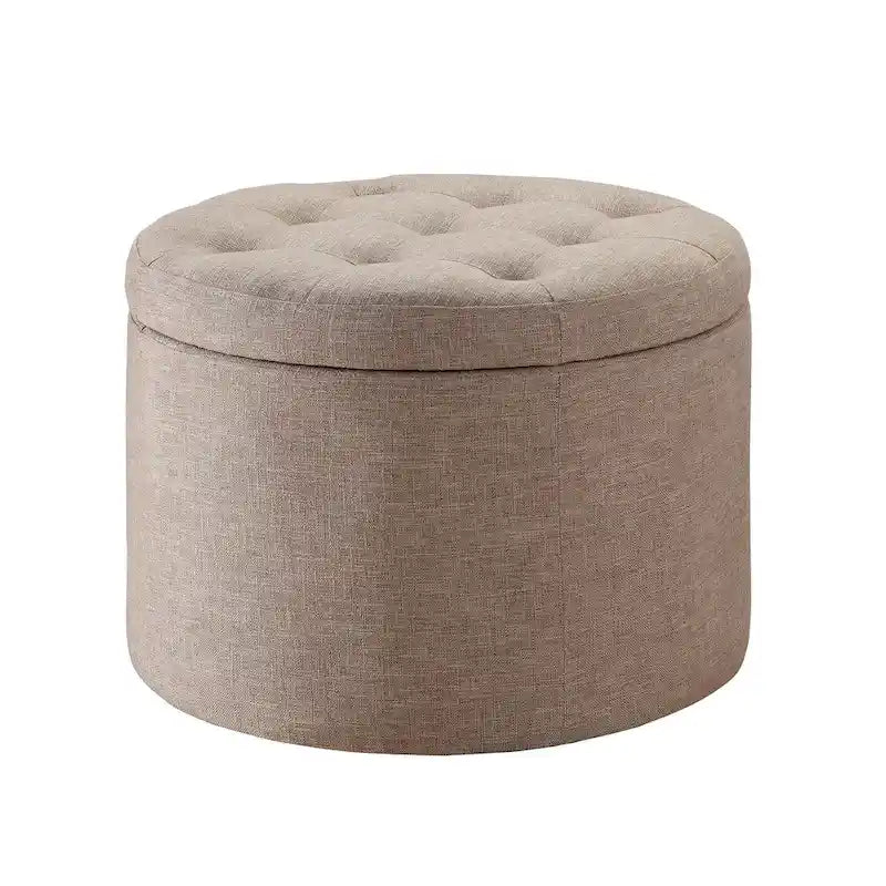 Pouffe de rangement rond pour chaussures