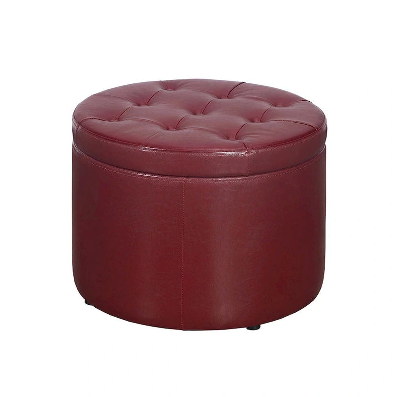 Pouffe de rangement rond pour chaussures
