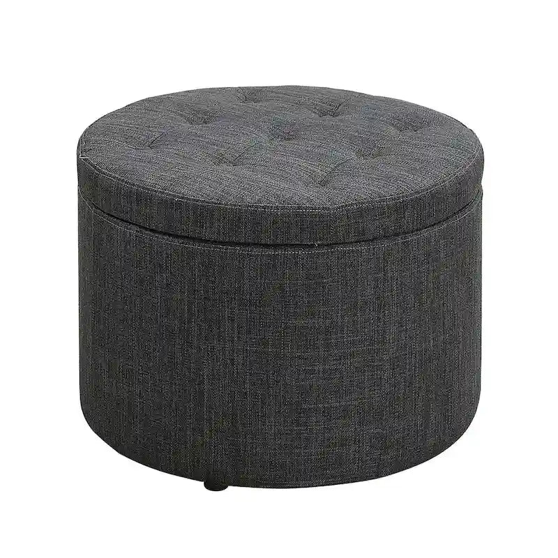 Pouffe de rangement rond pour chaussures