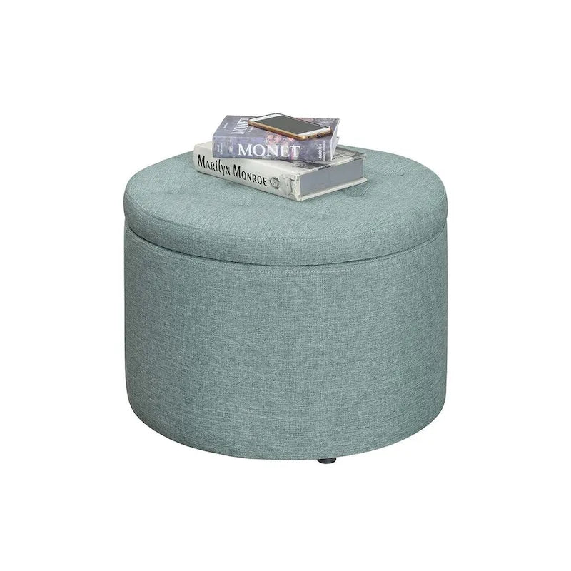 Pouffe de rangement rond pour chaussures