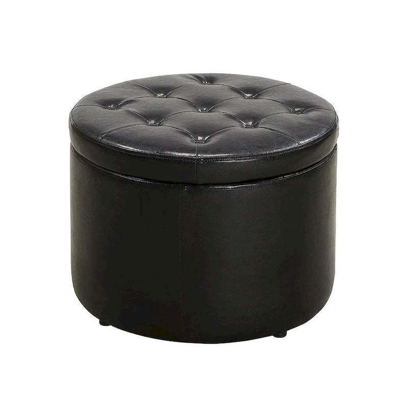 Pouffe de rangement rond pour chaussures