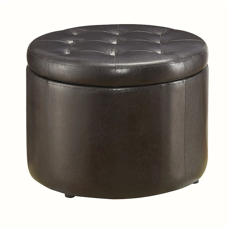 Pouffe de rangement rond pour chaussures