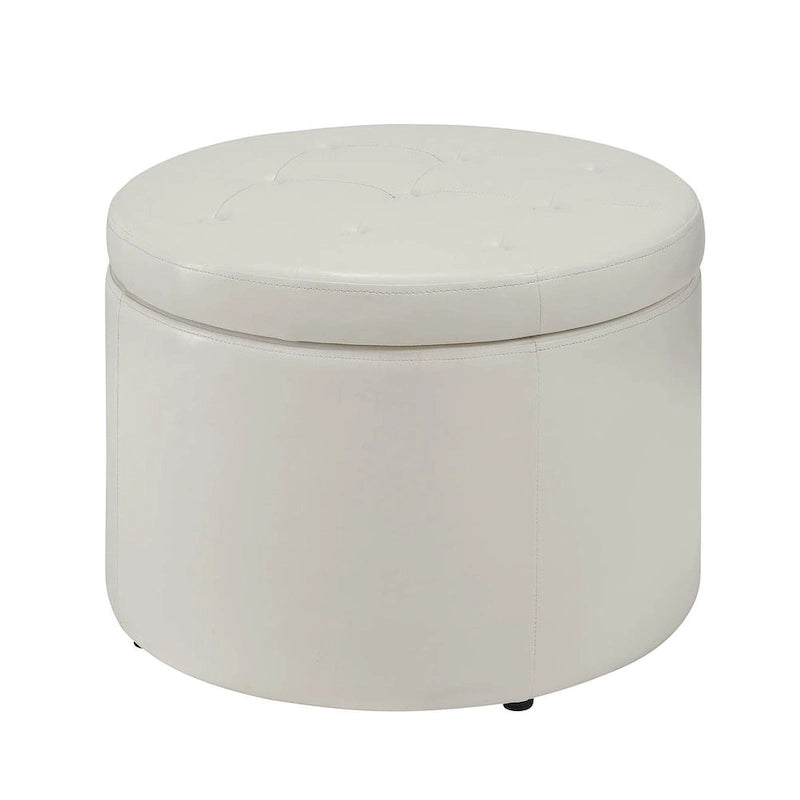 Pouffe de rangement rond pour chaussures