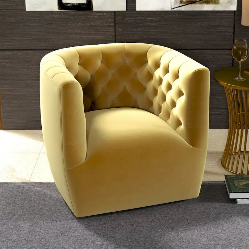 Fauteuil pivotant confortable style Mid-Century Modern