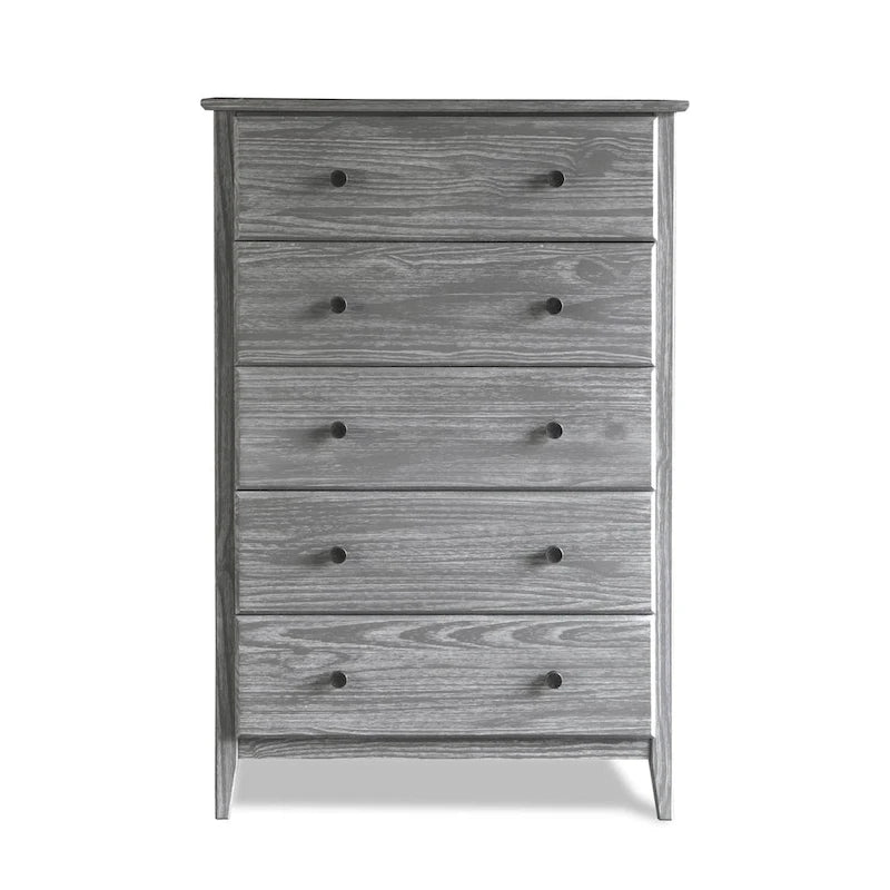 Commode côtière en bois massif à 5 tiroirs