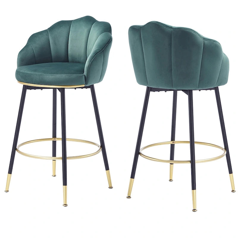 Tabouret de bar pivotant moderne avec dossier