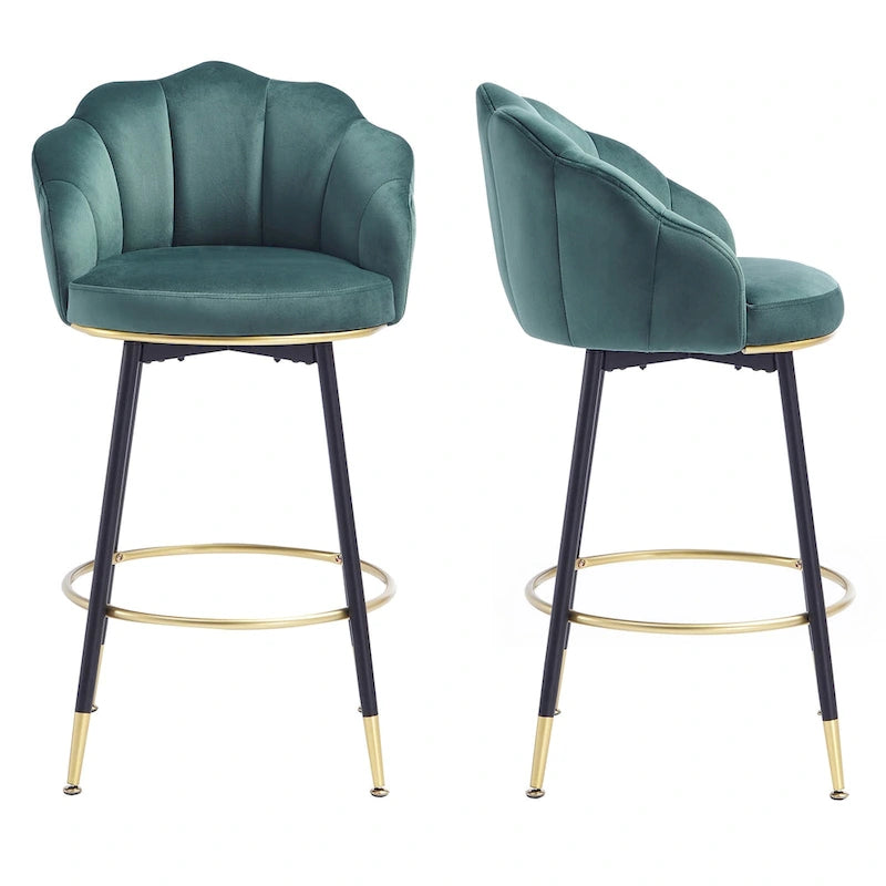 Tabouret de bar pivotant moderne avec dossier