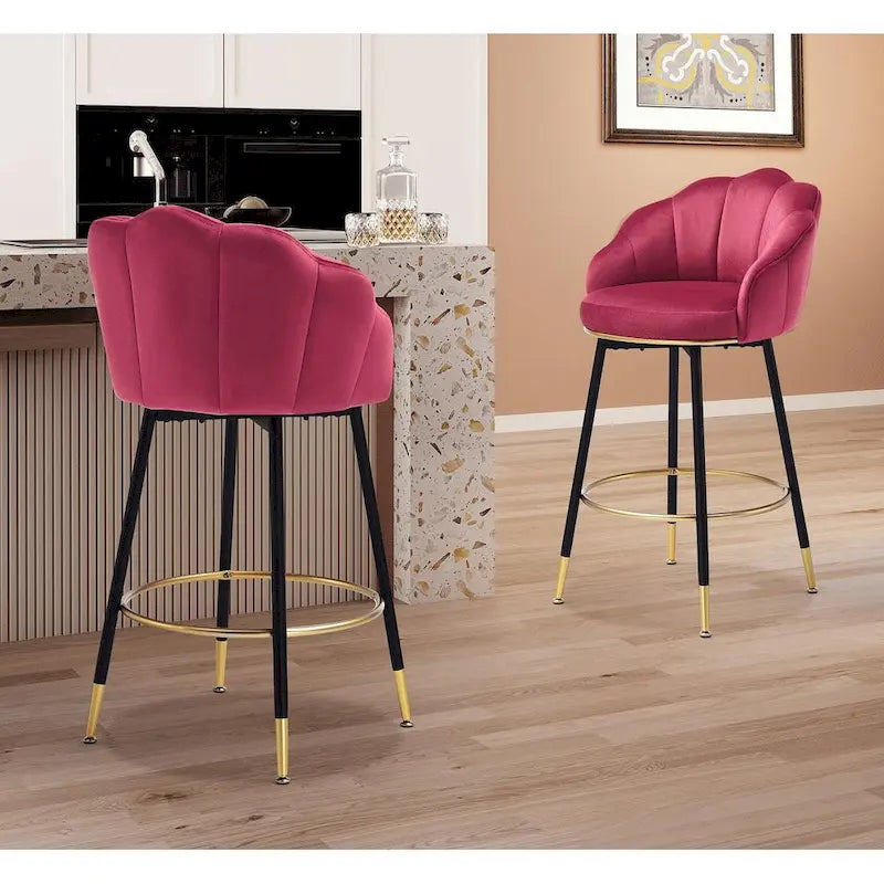 Tabouret de bar pivotant moderne avec dossier