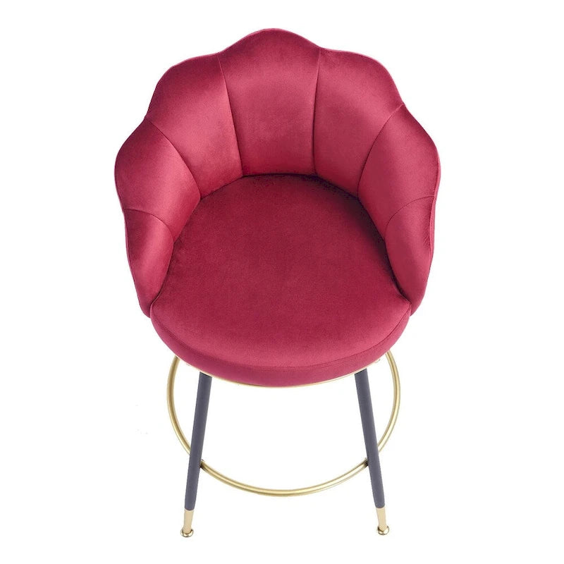 Tabouret de bar pivotant moderne avec dossier