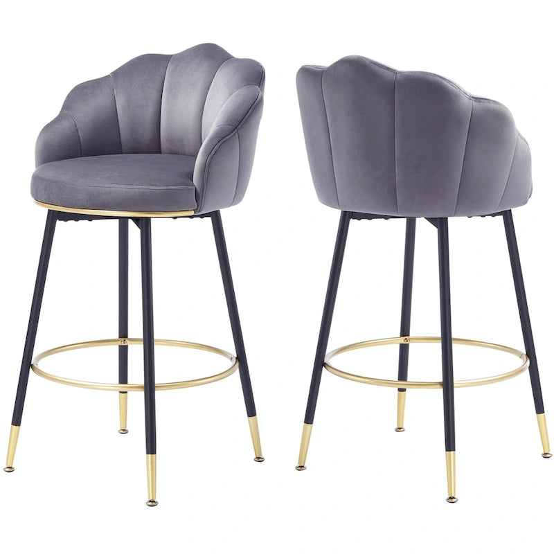 Tabouret de bar pivotant moderne avec dossier