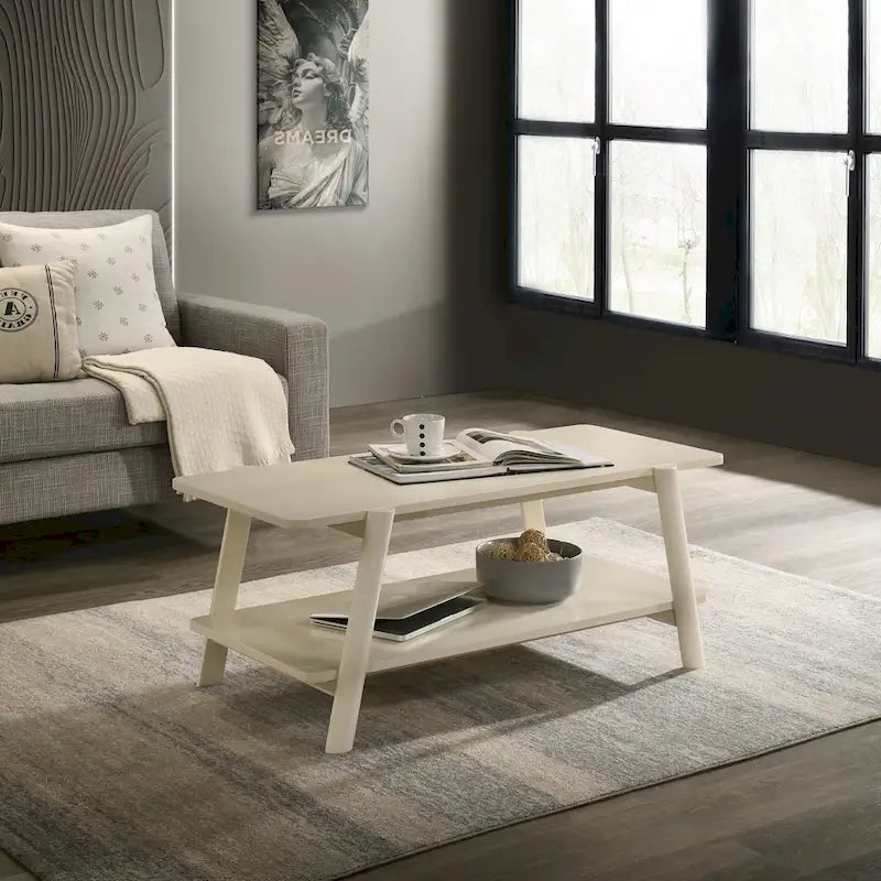 Table basse étagère en bois de style Mid-Century Modern