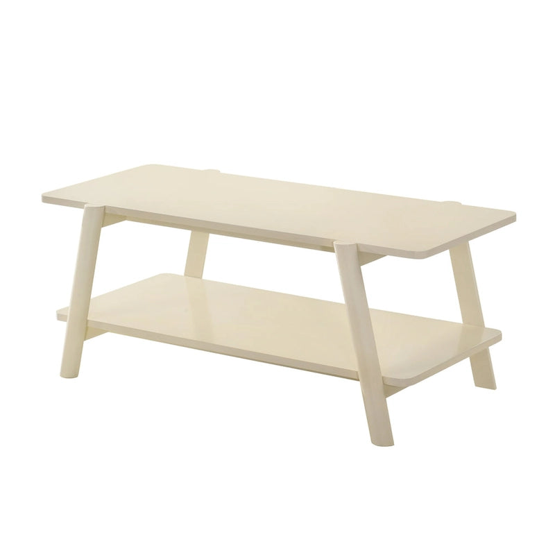 Table basse étagère en bois de style Mid-Century Modern