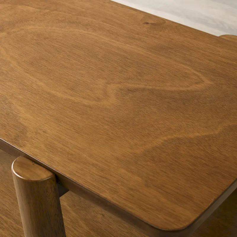 Table basse étagère en bois de style Mid-Century Modern