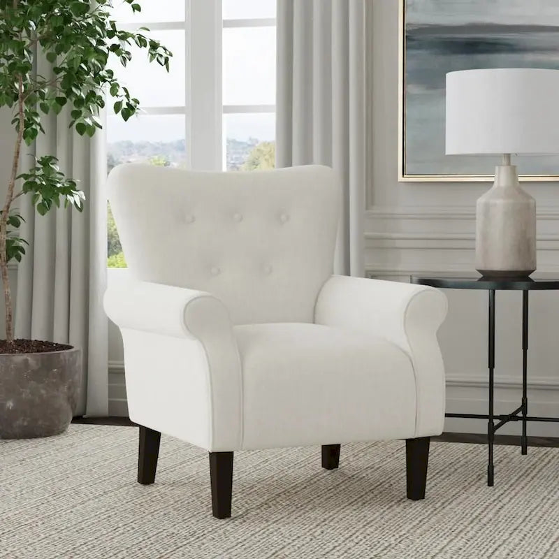 HomePop Rolled Arm Accent Chair