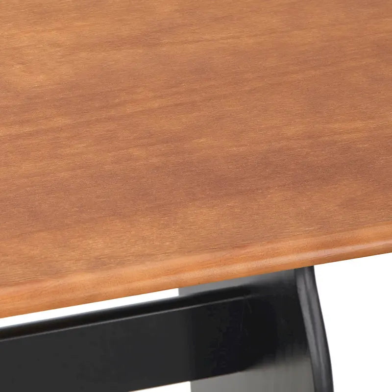 Table à manger rectangulaire en pin massif, style champêtre décontracté