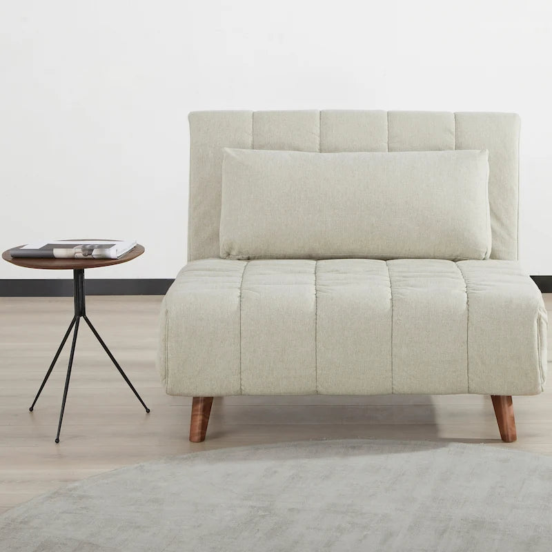 Chaise convertible moderne qui se transforme en chaise longue ou en lit simple