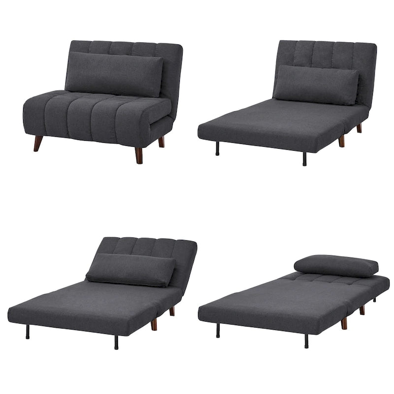Chaise convertible moderne qui se transforme en chaise longue ou en lit simple