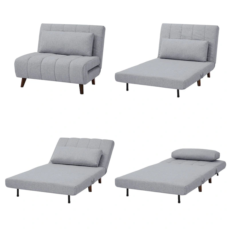 Chaise convertible moderne qui se transforme en chaise longue ou en lit simple