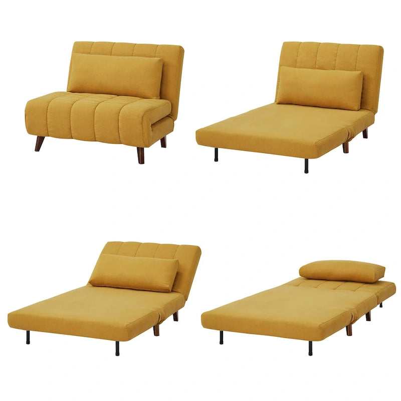 Chaise convertible moderne qui se transforme en chaise longue ou en lit simple