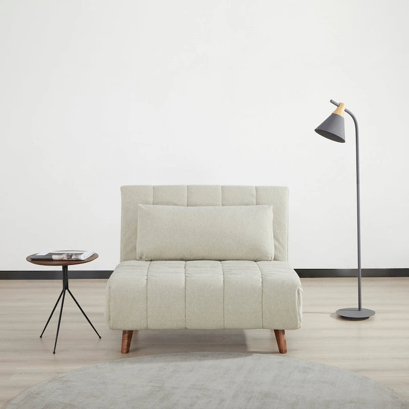 Chaise convertible moderne qui se transforme en chaise longue ou en lit simple
